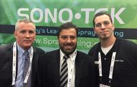 From left to right: Steve Harshbarger - Sono-Tek President, Roberto da Cruz - Owner, Plottec, and Brian Booth - Sono-Tek RSM.